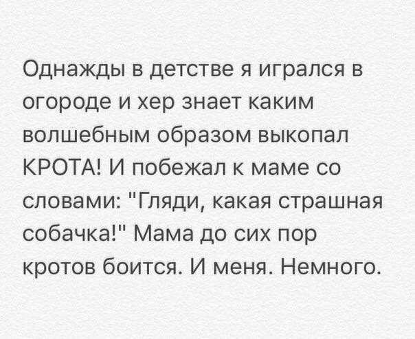 Стала жизнь твоя не та - тормозни, копни крота.