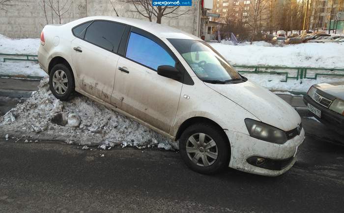 Заезжал на ровный снег - а он вот так растаял