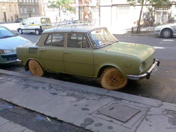 Подождите смеяться, он еще на них поедет....