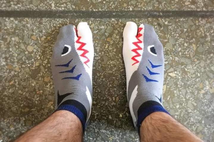 Носки для кроссовок из пиццы.